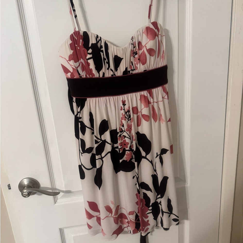 Speechless Black and Cream Patterned Dress